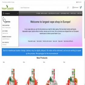 Скриншот главной страницы сайта vapesale24.store