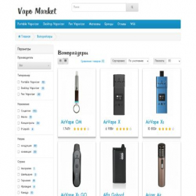 Скриншот главной страницы сайта vapo-market.ru