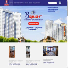 Скриншот главной страницы сайта variant-chebarcul.ru