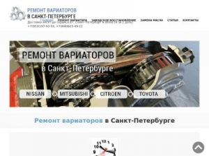 Скриншот главной страницы сайта variator-spb.ru