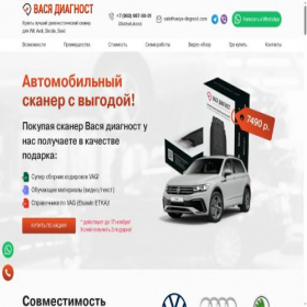 Скриншот главной страницы сайта vasya-diagnost.com