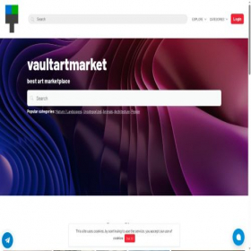 Скриншот главной страницы сайта vaultartmarket.pro