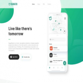 Скриншот главной страницы сайта vegannation.io