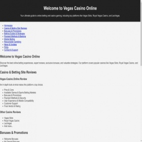 Скриншот главной страницы сайта vegas-casino.online
