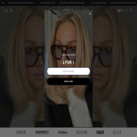 Скриншот главной страницы сайта vehlaeyewear.com