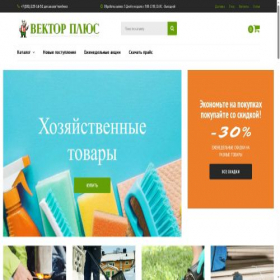 Скриншот главной страницы сайта vektorplus74.ru