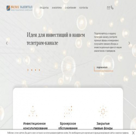 Скриншот главной страницы сайта veles-capital.ru