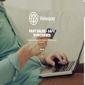 Скриншот главной страницы сайта velespay.com
