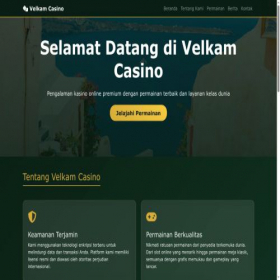 Скриншот главной страницы сайта velkamcasino.net