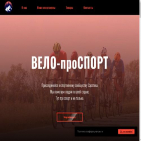 Скриншот главной страницы сайта velo-prosport.ru