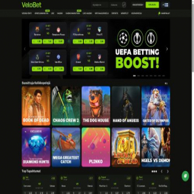 Скриншот главной страницы сайта velobet.com