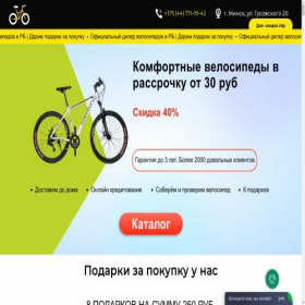 Скриншот главной страницы сайта veloimporter.by