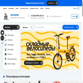 Скриншот главной страницы сайта velomixx.ru