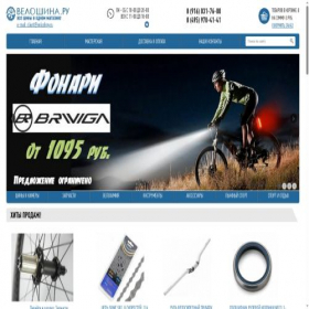 Скриншот главной страницы сайта veloshiny.ru
