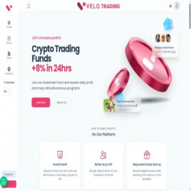 Скриншот главной страницы сайта velotrading.ltd
