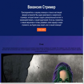 Скриншот главной страницы сайта velvetvertex.ru