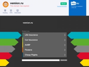 Скриншот главной страницы сайта vemion.ru