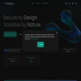 Скриншот главной страницы сайта venom.foundation