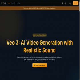 Скриншот главной страницы сайта veo3.ai