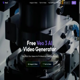 Скриншот главной страницы сайта veo3ai.io