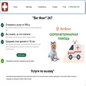 Скриншот главной страницы сайта vet-flit.ru