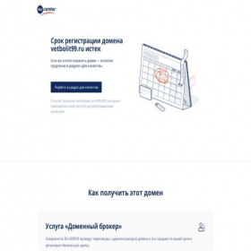 Скриншот главной страницы сайта vetbolit99.ru