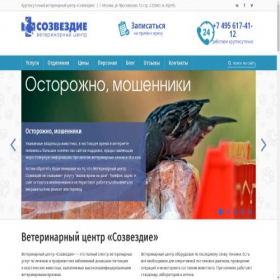 Скриншот главной страницы сайта vetgalaxy.ru