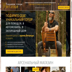 Скриншот главной страницы сайта vetlund.ru