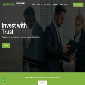 Скриншот главной страницы сайта vetron-finance.com