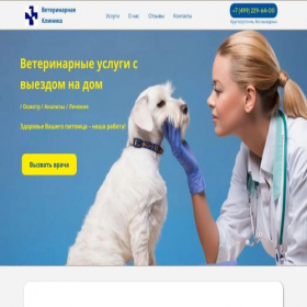 Скриншот главной страницы сайта vetzoo-help.ru