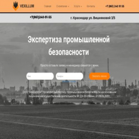 Скриншот главной страницы сайта vexillum.expert