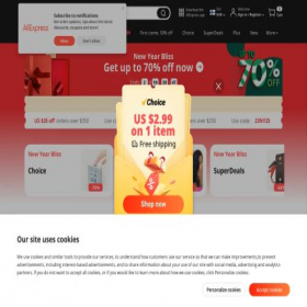 Скриншот главной страницы сайта vi.aliexpress.com