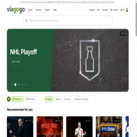 Скриншот главной страницы сайта viagogo.com