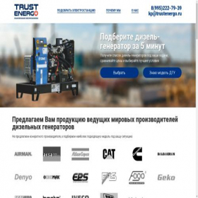 Скриншот главной страницы сайта vibor-generatora.ru