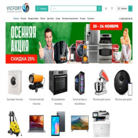 Скриншот главной страницы сайта vicfort.ru