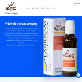 Скриншот главной страницы сайта vidatox.biz