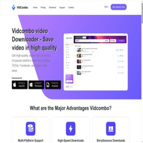 Скриншот главной страницы сайта vidcombo.com