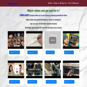 Скриншот главной страницы сайта video-earn.makeup