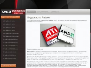 Скриншот главной страницы сайта video-radeon.ru