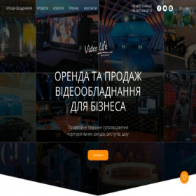 Скриншот главной страницы сайта videolife.biz