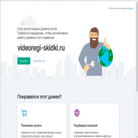 Скриншот главной страницы сайта videoregi-skidki.ru
