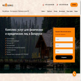 Скриншот главной страницы сайта vidgoservice.by