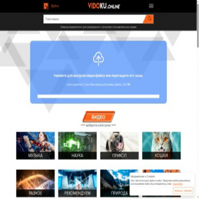 Скриншот главной страницы сайта vidoku.online