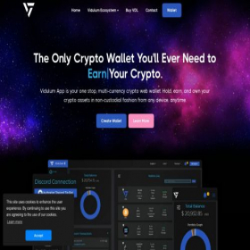 Скриншот главной страницы сайта vidulum.app