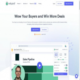 Скриншот главной страницы сайта vidyard.com
