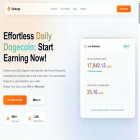 Скриншот главной страницы сайта viedoge.com