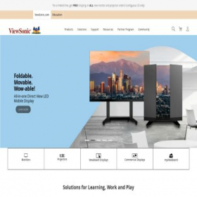 Скриншот главной страницы сайта viewsonic.com