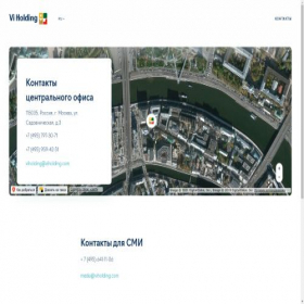 Скриншот главной страницы сайта viholding.com