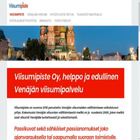 Скриншот главной страницы сайта viisumipiste.fi