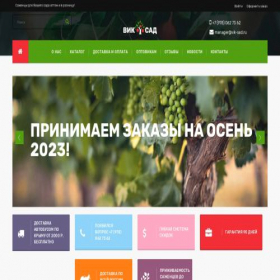 Скриншот главной страницы сайта vik-sad.site